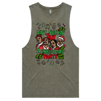 S / Moss / Large Front Design Christmas Rapping 🎵🎁 – Tank