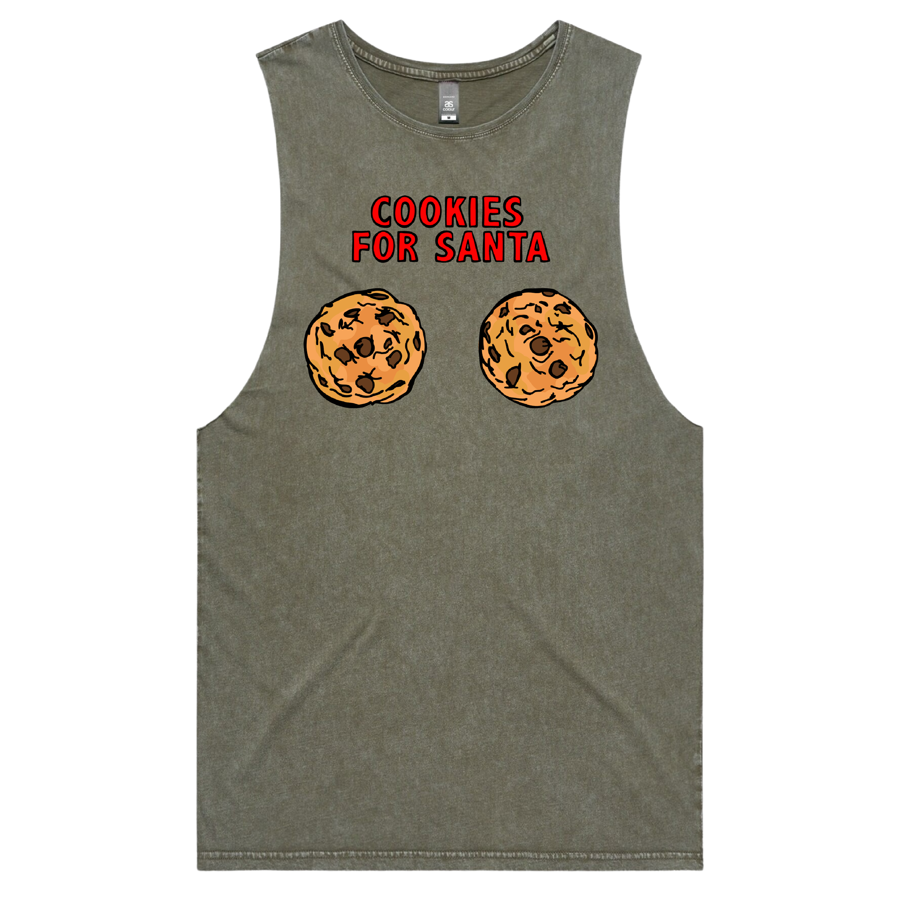 S / Moss / Large Front Design Cookies for Santa 🍪🎅 – Tank