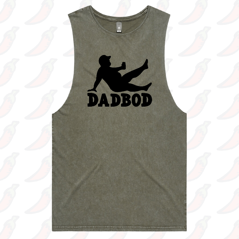 S / Moss / Large Front Design Dad Bod 💪 – Tank