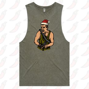 S / Moss / Large Front Design Die Hard Christmas 🧨🎄- Tank