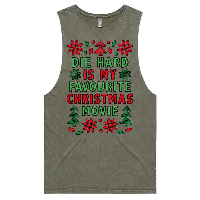 S / Moss / Large Front Design Die Hard Christmas 💥🎄 – Tank