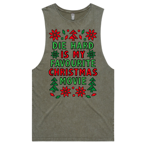 S / Moss / Large Front Design Die Hard Christmas 💥🎄 – Tank