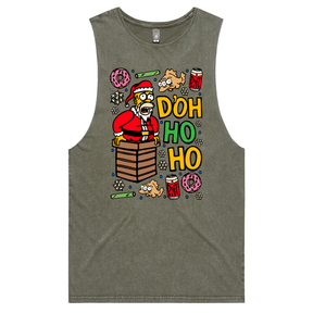 S / Moss / Large Front Design Doh Ho Ho 🎅🍩 – Tank