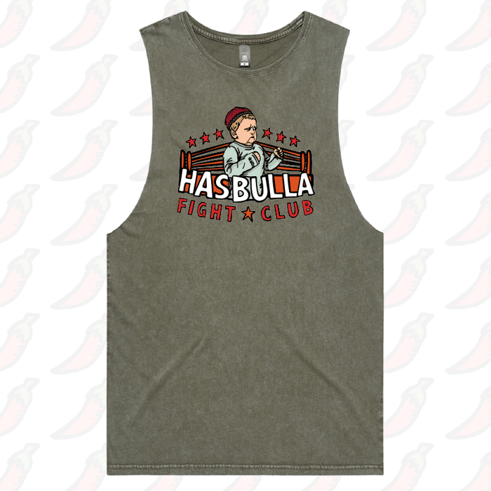 S / Moss / Large Front Design Hasbulla Fight Club 🥊 - Tank