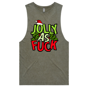 S / Moss / Large Front Design Jolly As 🎄🌟 – Tank