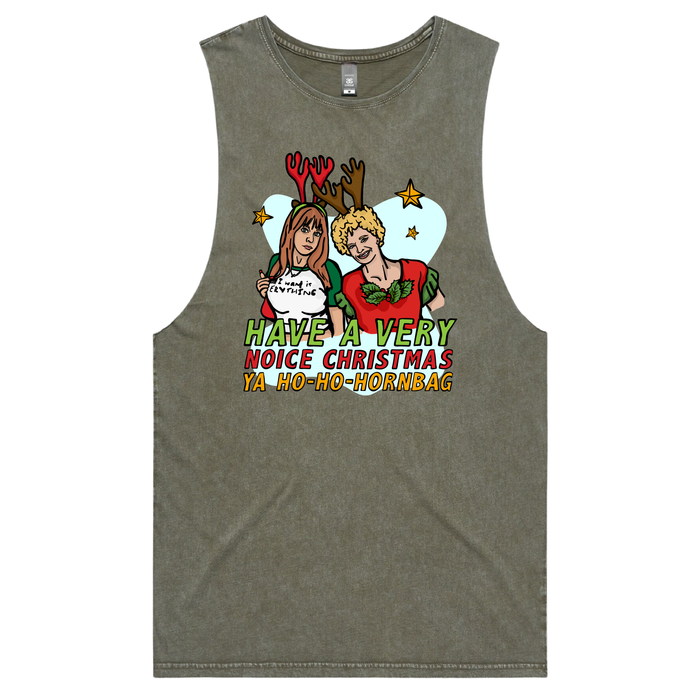 S / Moss / Large Front Design Kath & Kim Christmas 😈🎄  - Tank