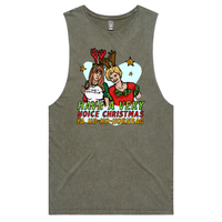 S / Moss / Large Front Design Kath & Kim Christmas 😈🎄  - Tank