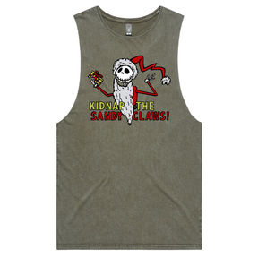 S / Moss / Large Front Design Kidnap the Sandy Claws 💀🎅 – Tank