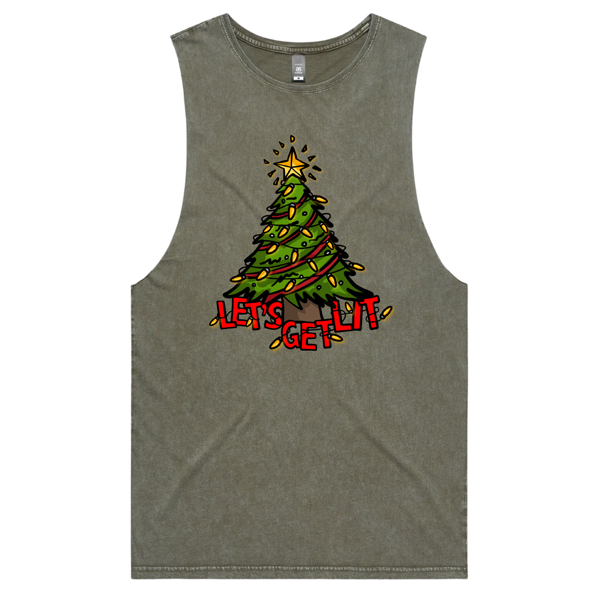 S / Moss / Large Front Design Let’s Get Lit 🎄💡 – Tank