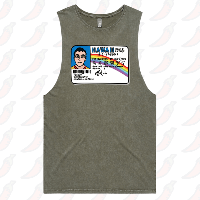 S / Moss / Large Front Design McLovin 🤓🌈 – Tank