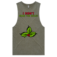 S / Moss / Large Front Design Mistletoe Rules 💋🎄 – Tank