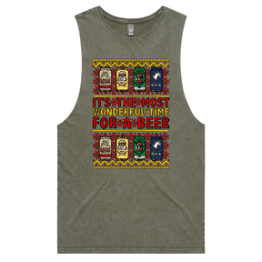 S / Moss / Large Front Design Most Wonderful Time For A Beer 🎁🍻 – Tank