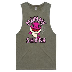 S / Moss / Large Front Design Mummy Shark 🦈 - Tank