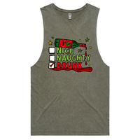 S / Moss / Large Front Design Naughty Nice List ✅❌ - Tank