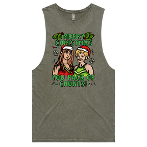 S / Moss / Large Front Design Pack Of Chunts Christmas 💁‍♀️🎄 - Tank