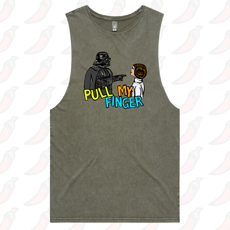 S / Moss / Large Front Design Pull My Finger 👉 – Tank