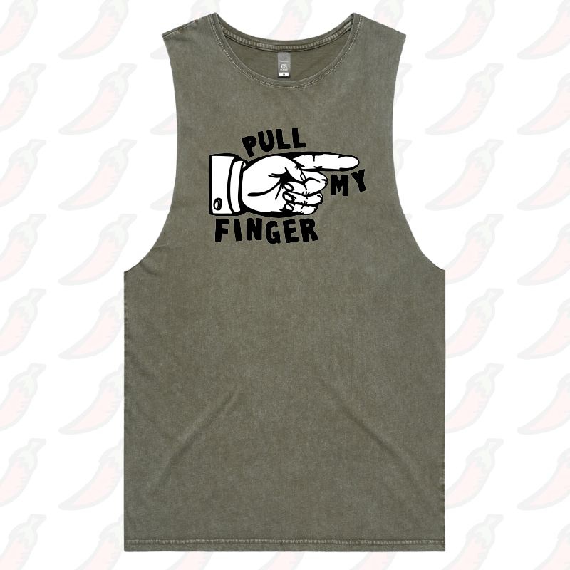 S / Moss / Large Front Design Pull My Finger 👉 – Tank