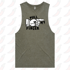 S / Moss / Large Front Design Pull My Finger 👉 – Tank