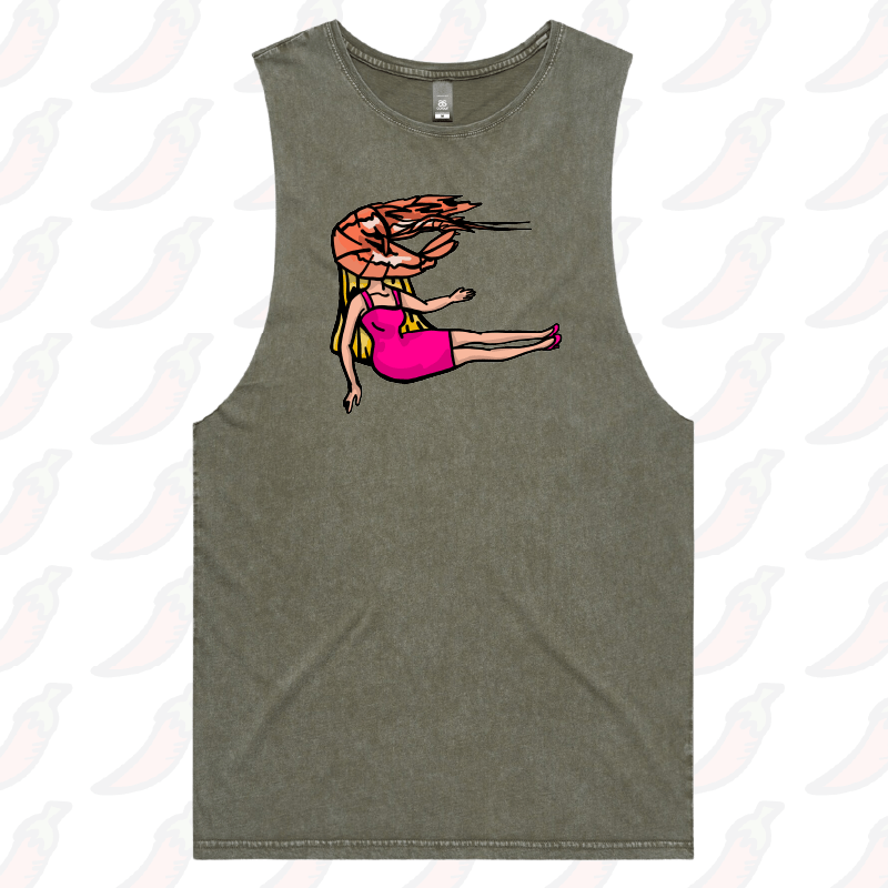 S / Moss / Large Front Design Shrimp on a Barbie 👜 - Tank