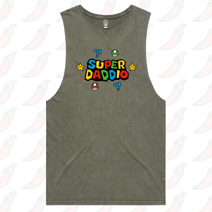 S / Moss / Large Front Design Super Daddio ⭐🍄 –  Tank
