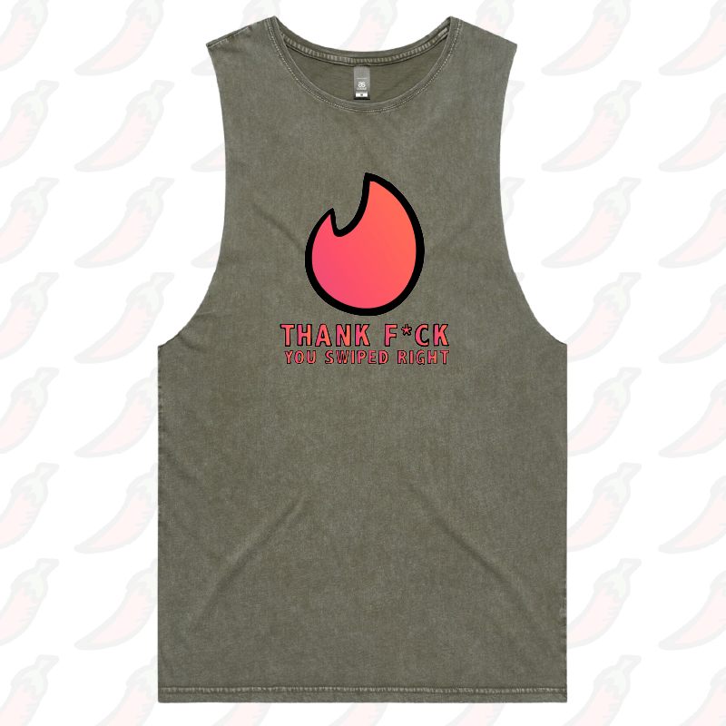 S / Moss / Large Front Design Swipe Right 🔥– Tank