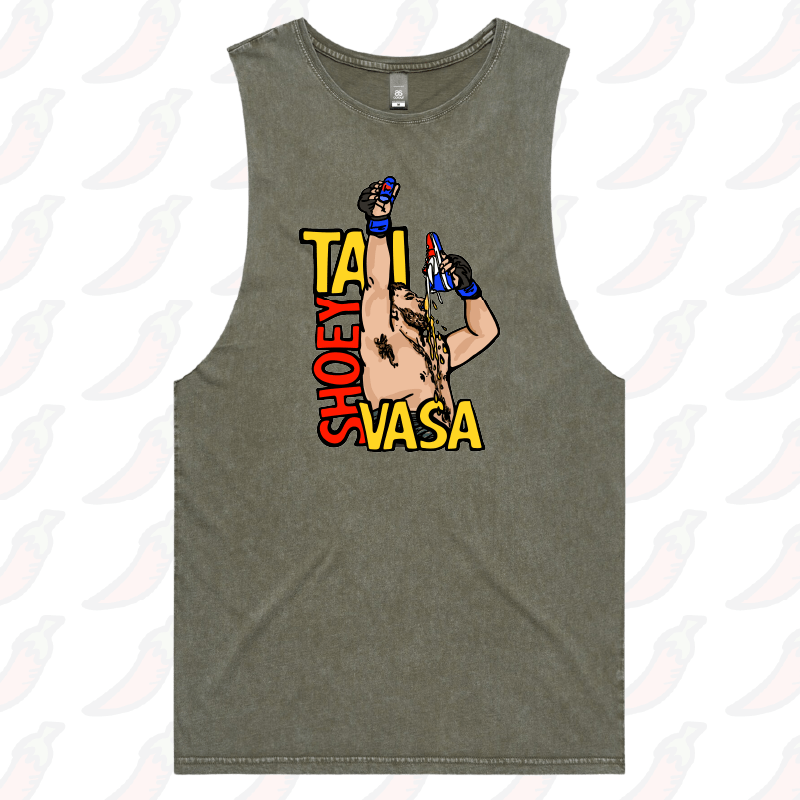 S / Moss / Large Front Design Tai Shoey Vasa 👟🥊 – Tank
