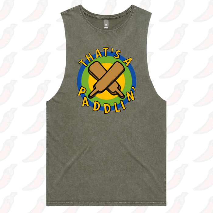 S / Moss / Large Front Design That’s A Paddlin’ 🏏 – Tank