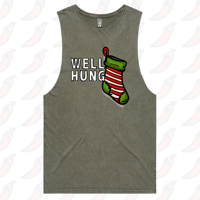 S / Moss / Large Front Design Well Hung 🧦🎄- Tank