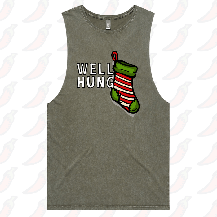 S / Moss / Large Front Design Well Hung 🧦🎄- Tank