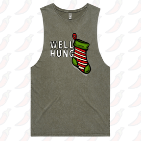 S / Moss / Large Front Design Well Hung 🧦🎄- Tank