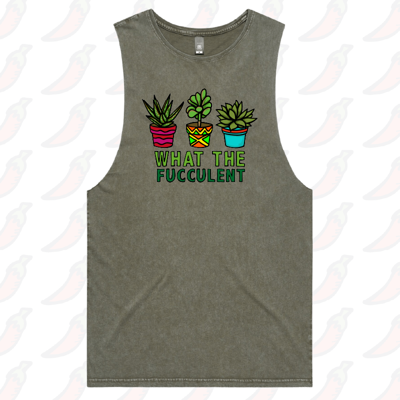 S / Moss / Large Front Design What The Fucculent 🌵 – Tank