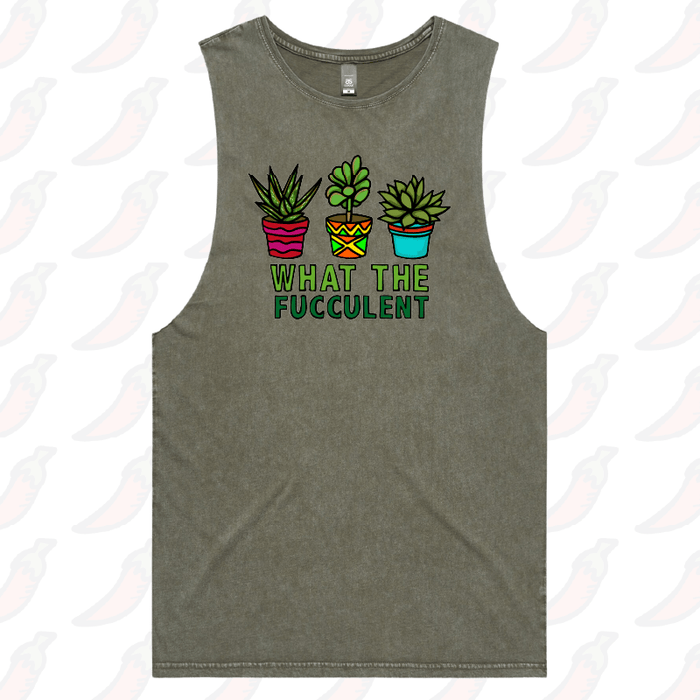 S / Moss / Large Front Design What The Fucculent 🌵 – Tank
