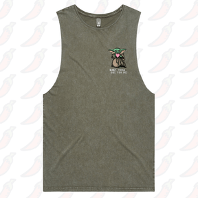 S / Moss / Small Front Design Baby Yoda Love 👽❤️- Tank