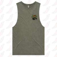 S / Moss / Small Front Design Black Rat 🐀 - Tank
