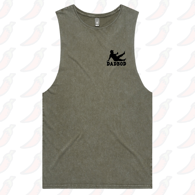 S / Moss / Small Front Design Dad Bod 💪 – Tank