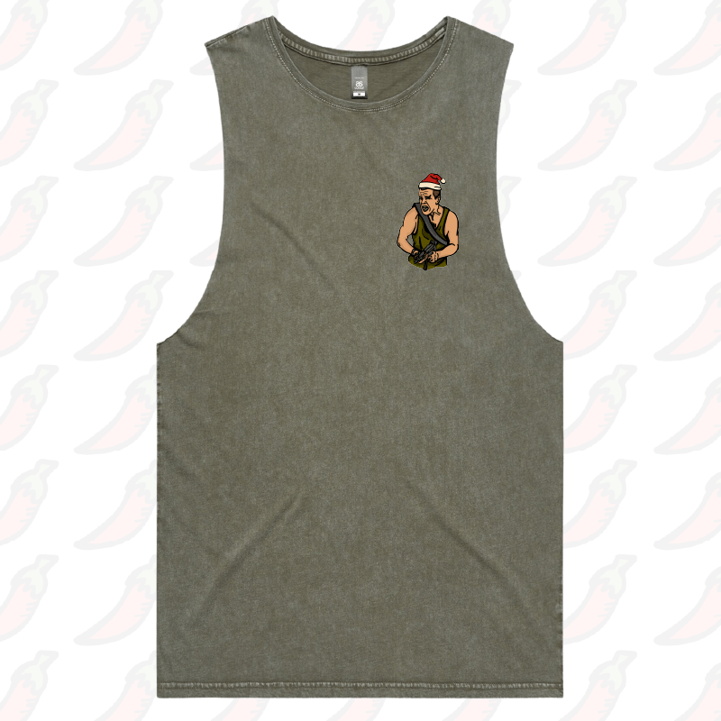 S / Moss / Small Front Design Die Hard Christmas 🧨🎄- Tank