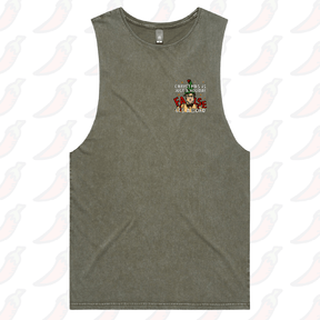 S / Moss / Small Front Design Dwight Christmas 👩‍🌾🎄- Tank
