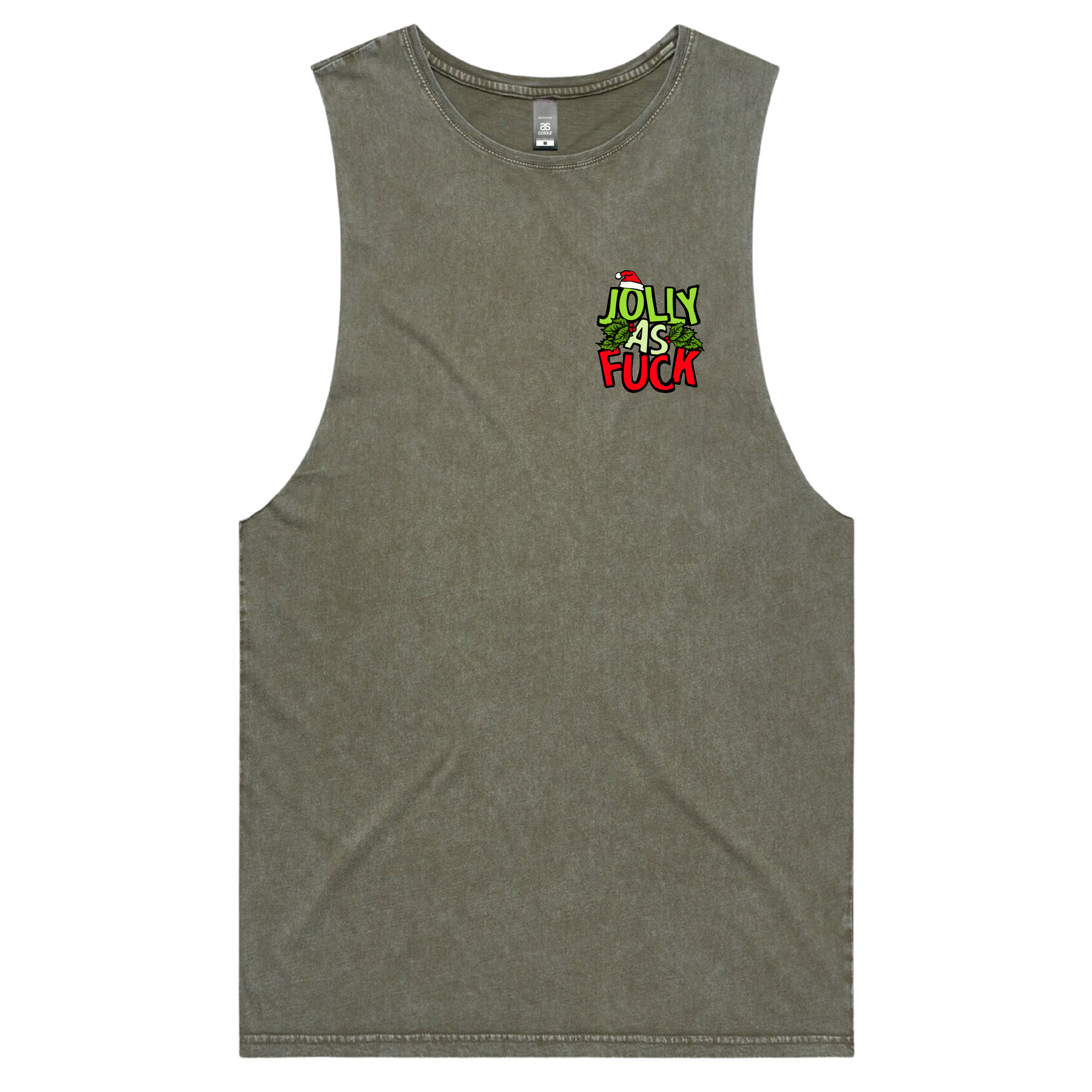 S / Moss / Small Front Design Jolly As 🎄🌟 – Tank