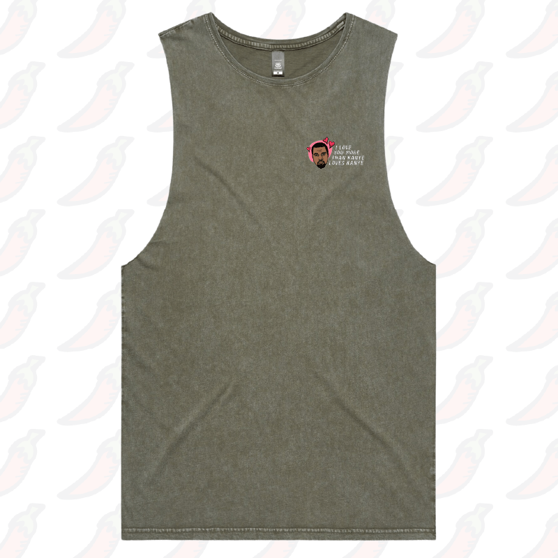 S / Moss / Small Front Design Kanye Love 🙌🏿 - Tank