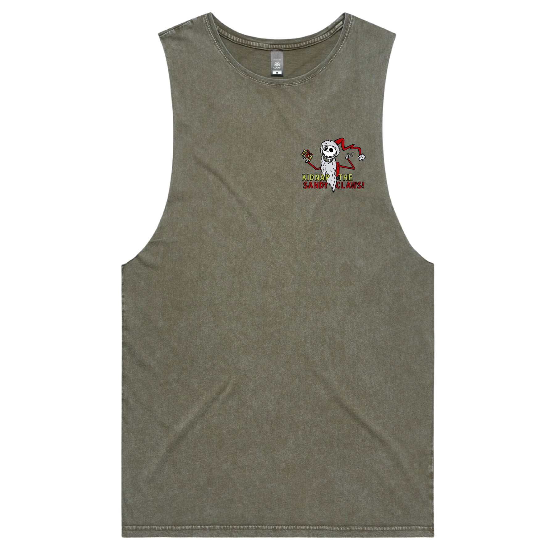 S / Moss / Small Front Design Kidnap the Sandy Claws 💀🎅 – Tank