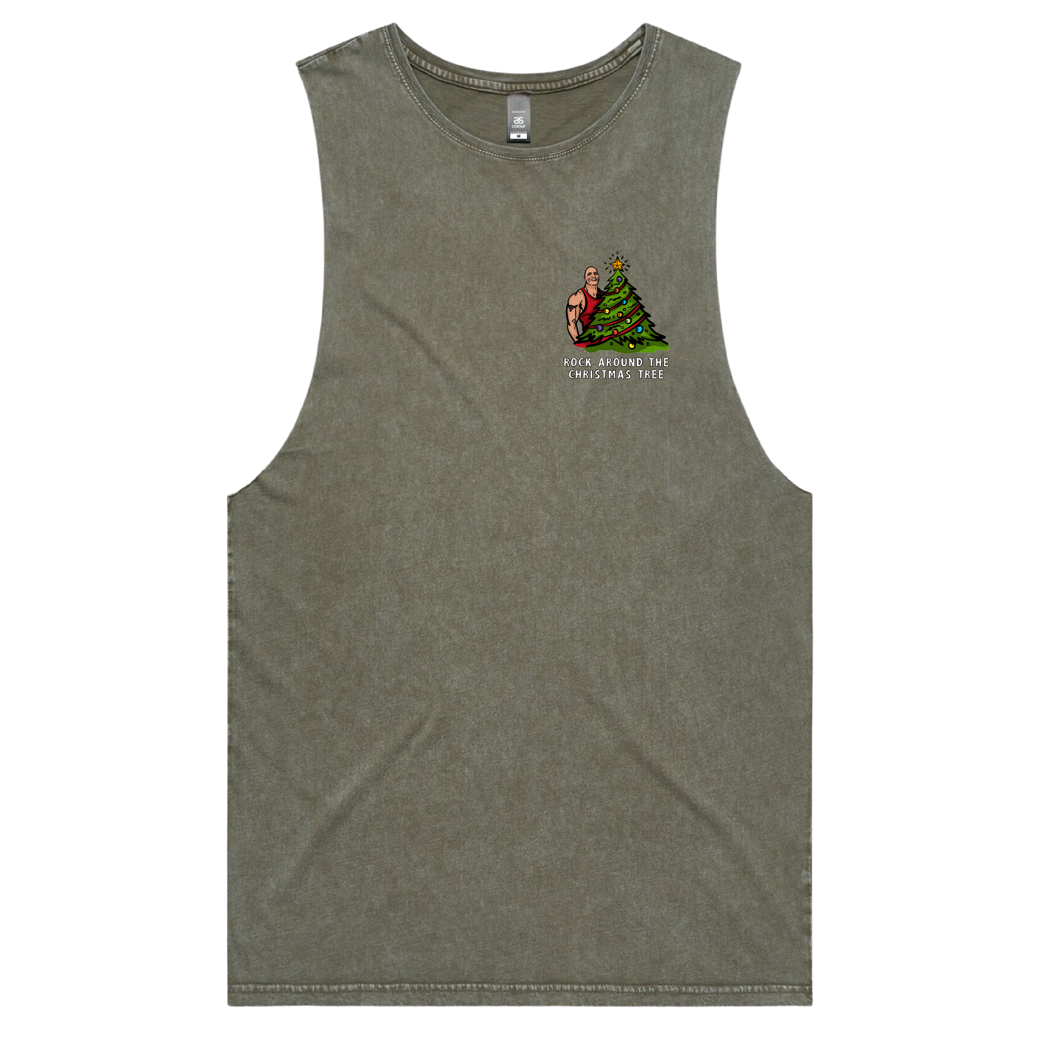 S / Moss / Small Front Design Rock Around The Christmas Tree 🎄 - Tank
