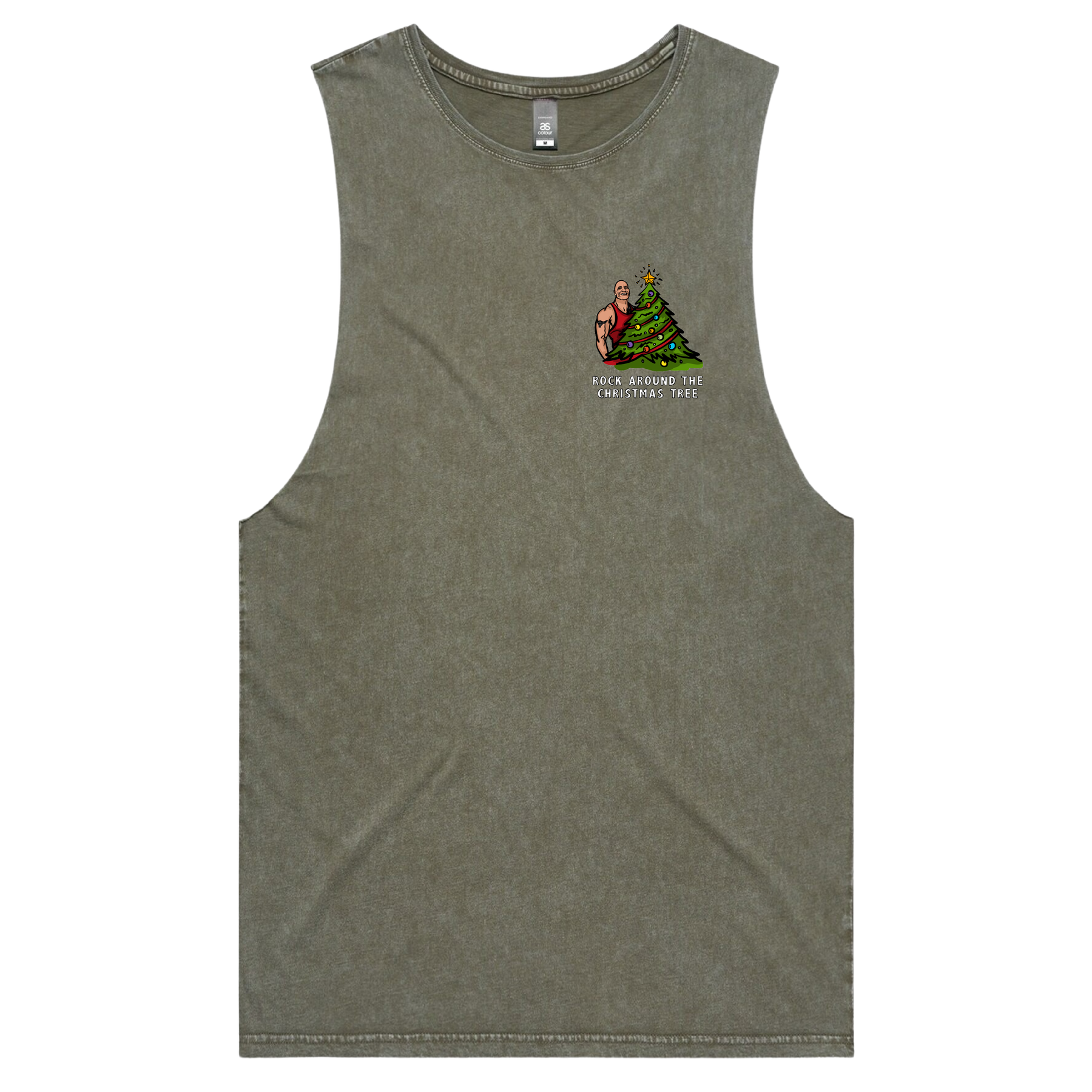 S / Moss / Small Front Design Rock Around The Christmas Tree 🎄 - Tank