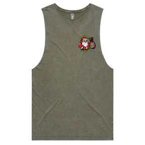 S / Moss / Small Front Design Santa is Coming 🎅🎄- Tank