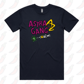 S / Navy / Large Front Design Astra Gang 💉 - Men's T Shirt