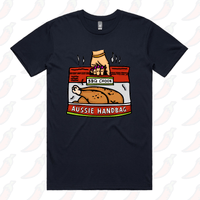 S / Navy / Large Front Design Aussie Handbag 🍗 – Men's T Shirt