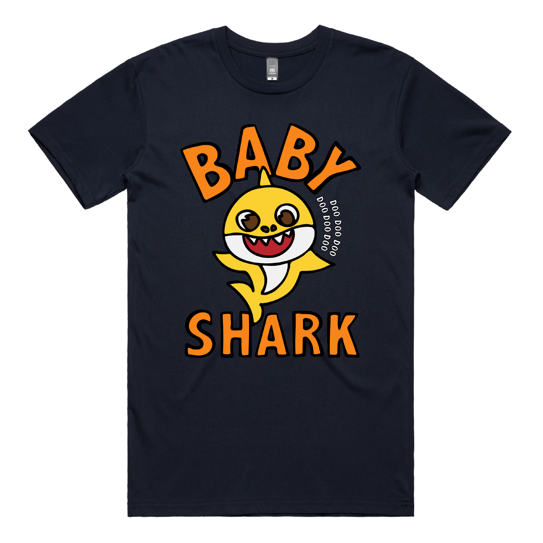 S / Navy / Large Front Design Baby Shark 🦈 - Men's T Shirt