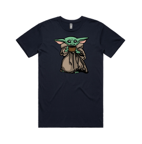 S / Navy / Large Front Design Baby Yoda 👶 - Men's T Shirt