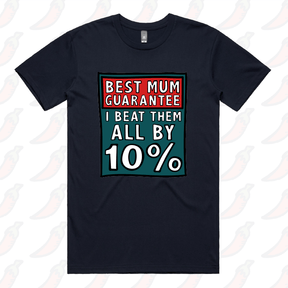 S / Navy / Large Front Design Best Mum Guarantee 🔨 - Men's T Shirt
