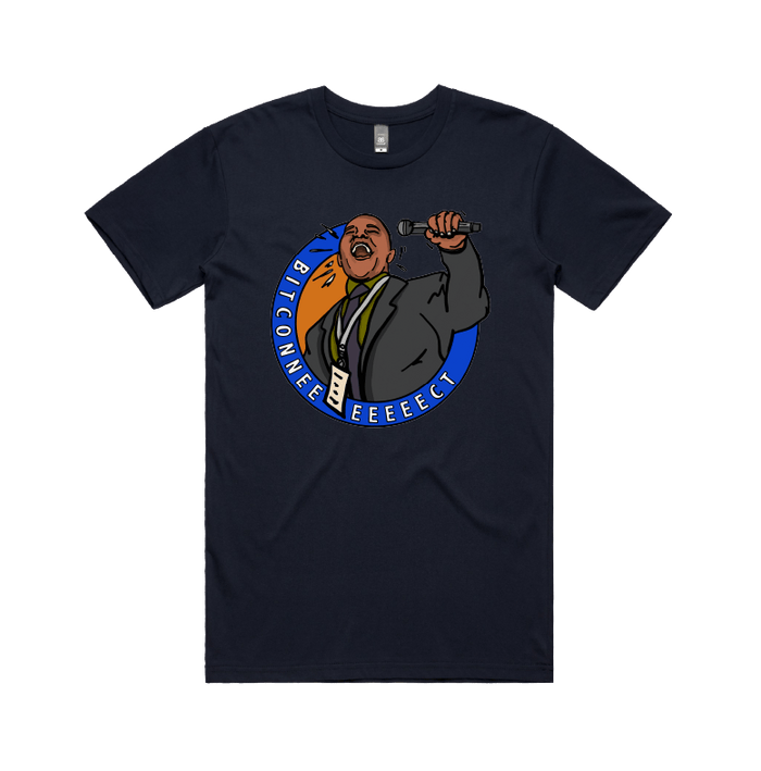 S / Navy / Large Front Design Bitconnect 🎤 - Men's T Shirt
