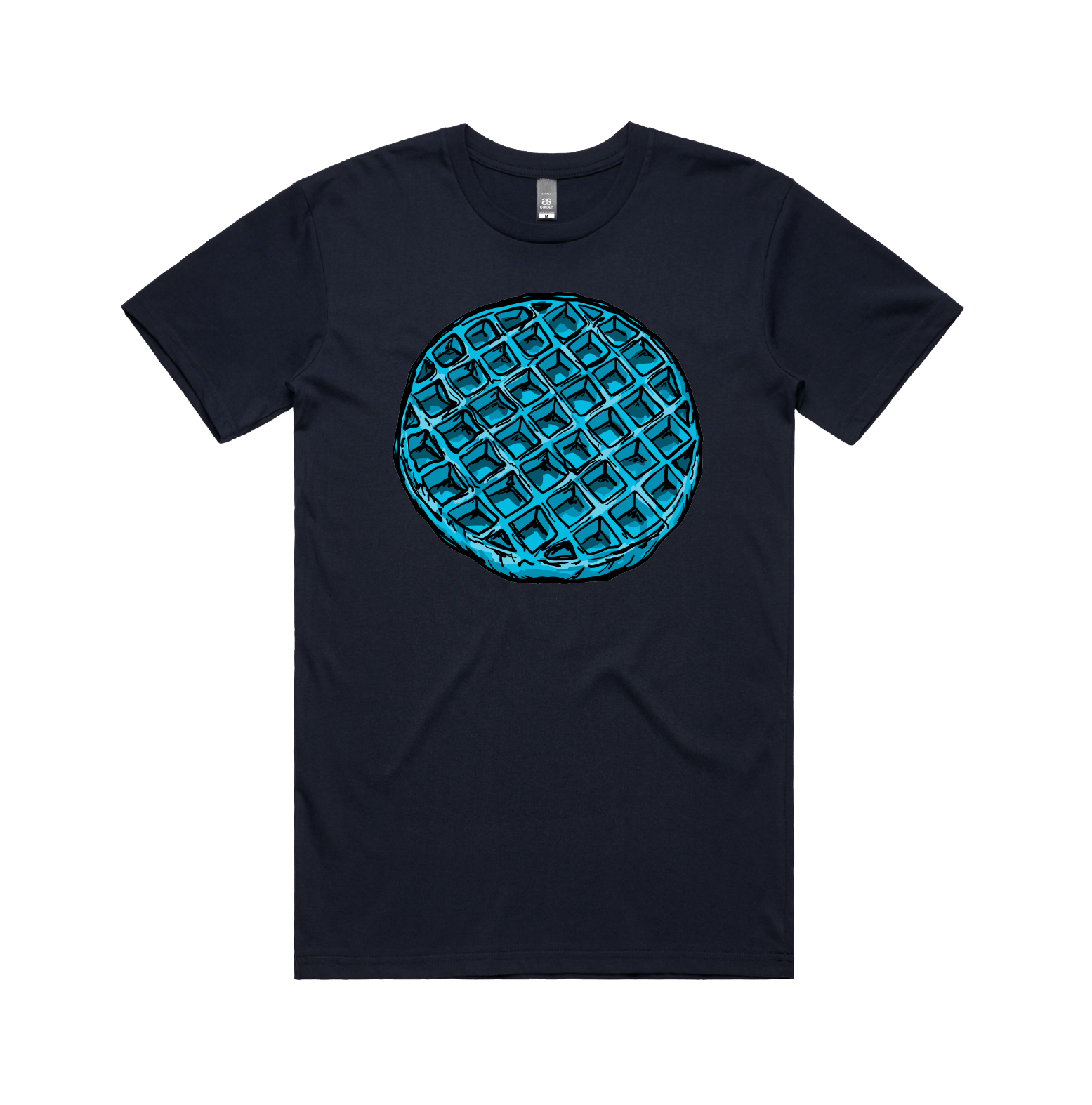 S / Navy / Large Front Design Blue Waffle 🧇🤮 - Men's T Shirt